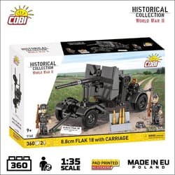 8.8 cm FLAK 18 z wózkiem transportowym