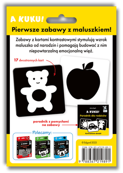 Galeria - zdjęcie nr. 3 - A kuku! Kontrastowe obrazki. Poradnik + karty kontrastowe Karty kontrastowe z rysunkami dla dzieci od pierwszych dni życia.