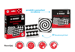 Galeria - zdjęcie nr. 3 - A kuku! Kontrastowe wzory. Poradnik + karty kontrastowe Karty z kontrastowymi wzorami dla dzieci od pierwszych dni życia