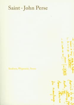 Anabaza Wygnanie Susza - Saint-John Perse