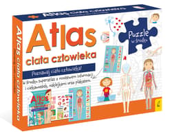 Atlas ciała człowieka: Atlas w zestawie z mapą i puzzlami Pakiet - Opracowanie Zbiorowe