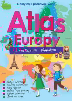 Atlas Europy z naklejkami i plakatem - Anna Sikorska-Michalak