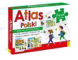 Atlas Polski +Plakat z mapą +Puzzle