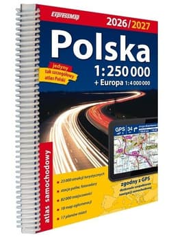 Atlas samochodowy Polska 1:250 000 w.2026/2027 - Praca zbiorowa