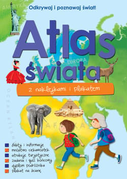 Atlas świata z naklejkami i plakatem - Paulina Kaniewska