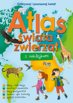 Atlas świata zwierząt z naklejkami 