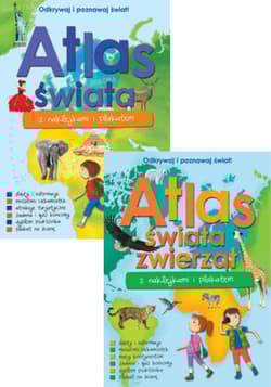 Atlasy pakiet: Świata i Zwierząt z naklejkami
