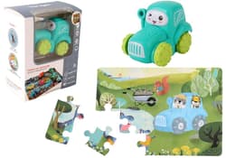 Auto puzzle Przygoda drogowa traktor