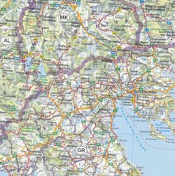 Bałkany Europa część południowa mapa 1:2 000 000 - Opracowanie Zbiorowe