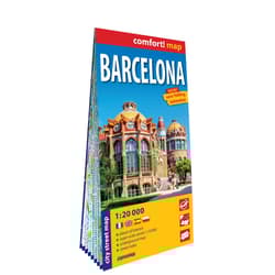 Barcelona city street map 1:20 000 laminat 2025 - Opracowanie Zbiorowe