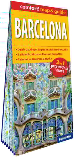 Barcelona laminowany przewodnik i mapa 2w1 - Larysa Rogala
