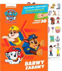 Barwy zabawy. Psi Patrol. Rysowanki z bajecznymi tatuażami