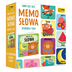 Baw się i ucz Memo Słowa Gra i książka