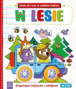 Bawię się i uczę ze smokiem Dżokiem W lesie Aktywizująca książeczka z naklejkami od 3 lat - Katarzyna Łanocha
