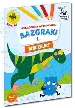 Bazgraki i dinozaury. Kolorowanie według kodu. Kapitan Nauka. Bazgraki