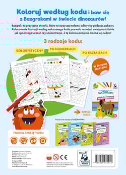 Galeria - zdjęcie nr. 2 - Bazgraki i dinozaury. Kolorowanie według kodu. Kapitan Nauka. Bazgraki