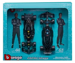 Bburago Model 1:24 Mercedes AMG W14 Hamilton Russell zestaw bolidów F1 18-28062