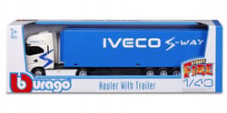 Bburago Model 1:43 IVECO S-WAY 570 ciężarówka z naczepą 18-31469