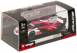 Bburago Model 1:43  PORSCHE 963  WHITE/RED