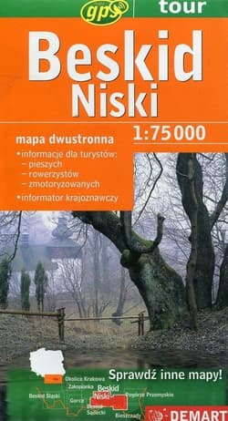 Beskid niski mapa turystyczna 1:75 000 - Opracowanie Zbiorowe