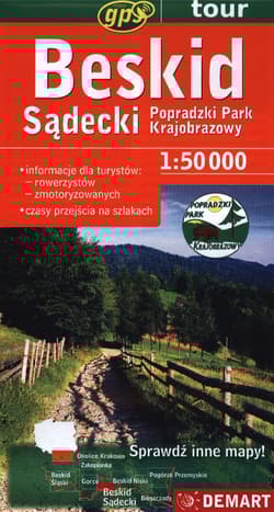 Beskid sądecki mapa turystyczna 1:50 000 - Opracowanie Zbiorowe
