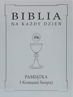 Biblia na każdy dzień Pamiątka I Komunii Świętej Srebrna obwoluta - Davies Rhona