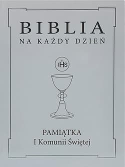 Biblia na każdy dzień Pamiątka I Komunii Świętej Srebrna obwoluta - Davies Rhona