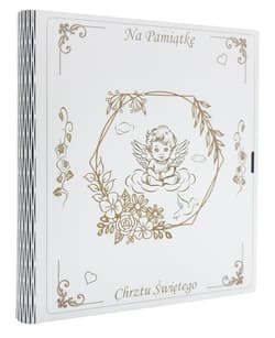 Biblia Pamiątka Chrztu św. (srebrna+pudełko Aniołek)
