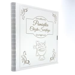 Biblia Pamiątka Chrztu św. (złota+pudełko Kielich)