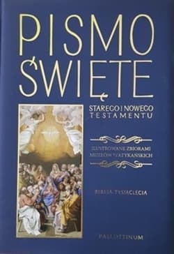 Biblia Tysiąclecia- NT i ST ilustrowana, granat - Praca zbiorowa