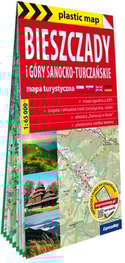 Bieszczady i Góry Sanocko-Turczańskie mapa turystyczna 1: 65 000 foliowana 2026 - Opracowanie Zbiorowe