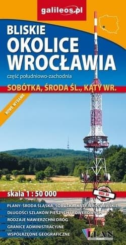 Bliskie okolice Wrocławia cz. pd.-zach. mapa - Praca zbiorowa