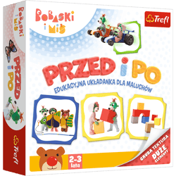 Bobaski i Miś Przed i Po Edukacyjna układanka dla maluchów