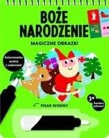 Boże Narodzenie Magiczne obrazki Kolorowanka wodna z zadaniami