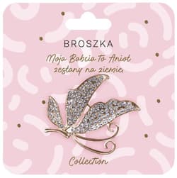 Broszka motyl Moja Babcia to Anioł