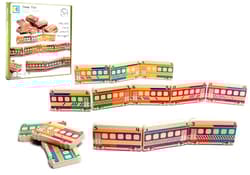 BS toys drewniany pociąg domino