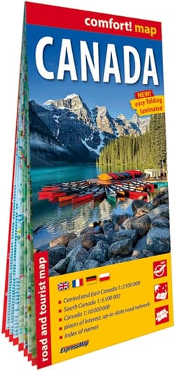 Canada laminowana mapa samochodowo-turystyczna 1:2 500 000 1:5 500 000 1:10 000 000
