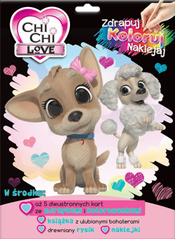 Chi Chi Love. Zdrapuj, koloruj, naklejaj - Opracowanie Zbiorowe