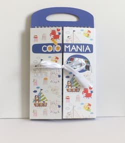 Colomania Książeczka z kredkami granatowa