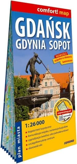 Comfort! map Gdańsk, Gdynia, Sopot 1:26 000 w.2026 - Opracowanie Zbiorowe