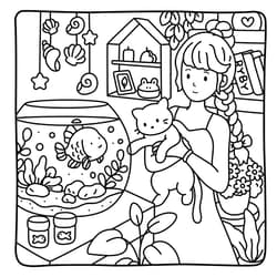 Galeria - zdjęcie nr. 2 - Cozy Girl Life. Przytulna kolorowanka o codziennych radościach. Sztuka kolorowania
