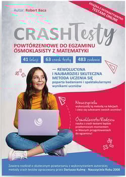 Crash Testy powtórzeniowe do egzaminu ósmoklasisty z matematyki wyd 2025 + DOSTĘP ONLINE - Robert Baca