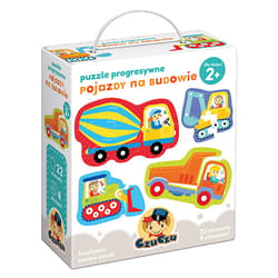 CzuCzu Puzzle progresywne Pojazdy na budowie