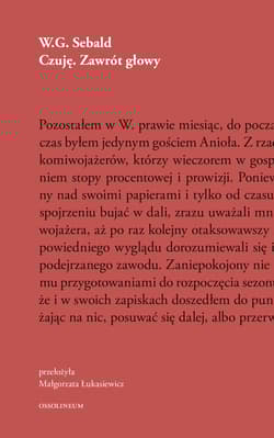 Czuję Zawrót głowy - W.G. Sebald