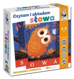 Czytam i układam słowa Układanka literowa Zestaw sowa