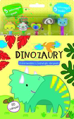 Dinozaury. Kolorowanka z barwnym obrysem - Praca zbiorowa