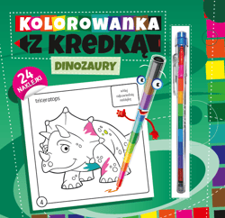 Dinozaury. Kolorowanka z kredką - Marcin Południak
