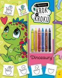 Dinozaury. Rysowanie krok po kroku z kredkami - Ewelina Protasewicz