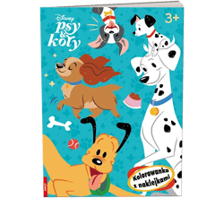 Disney Psy & Koty Kolorowanka z naklejkami NA-9148 - Opracowanie Zbiorowe