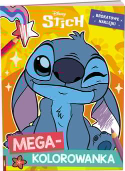 Disney Stich Mega kolorowanka brokatowe naklejki KOLB-9101